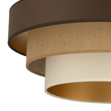 Plafoniera WENTA 1x E27/60W/230V Ø 50 cm marrone/iuta/beige