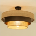 Plafoniera WENTA 1xE27/60W/230V diam. 50 cm iuta/marrone