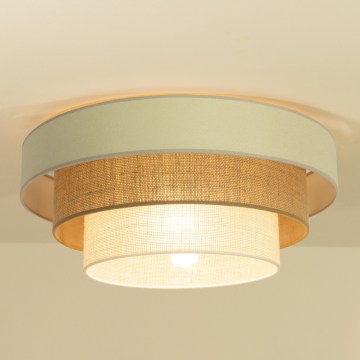 Plafoniera WENTA 1xE27/60W/230V Ø 50 cm beige/iuta