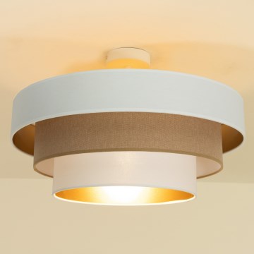 Plafoniera WENTA 1xE27/60W/230V Ø 50 cm beige/iuta