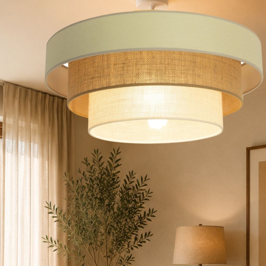 Plafoniera WENTA 1xE27/60W/230V Ø 50 cm beige/iuta