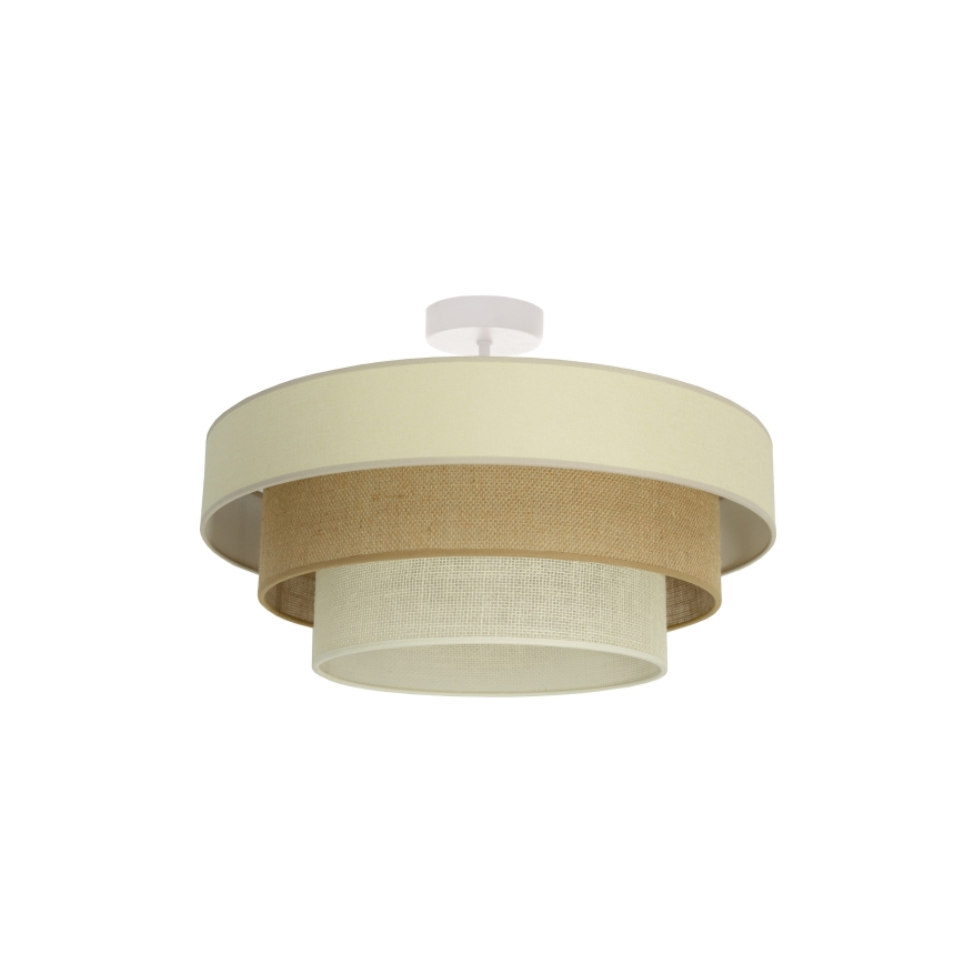 Plafoniera WENTA 1xE27/60W/230V Ø 50 cm beige/iuta