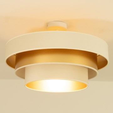 Plafoniera WENTA 1xE27/60W/230V Ø 50 cm beige/oro