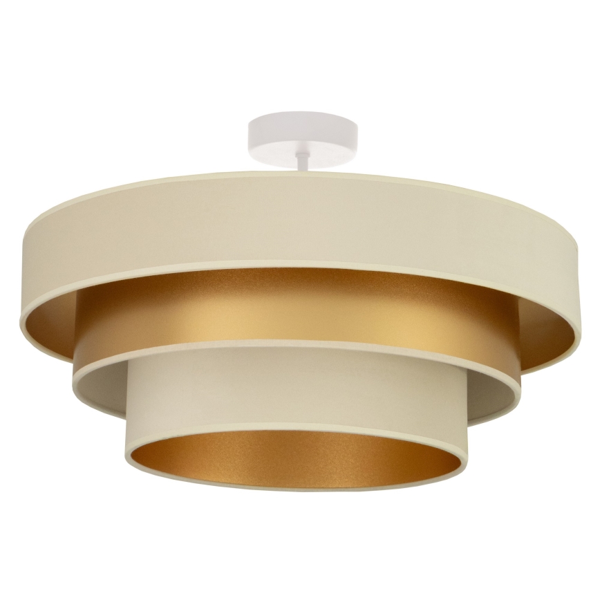 Plafoniera WENTA 1xE27/60W/230V Ø 50 cm beige/oro