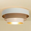 Plafoniera WENTA 1xE27/60W/230V Ø 50 cm bianca/marrone