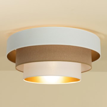 Plafoniera WENTA 1xE27/60W/230V Ø 50 cm bianca/marrone