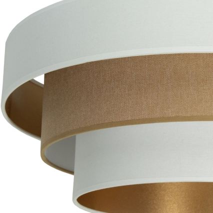 Plafoniera WENTA 1xE27/60W/230V Ø 50 cm bianca/marrone