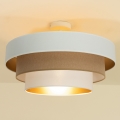 Plafoniera WENTA 1xE27/60W/230V Ø 50 cm bianco/marrone