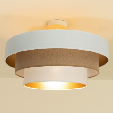 Plafoniera WENTA 1xE27/60W/230V Ø 50 cm bianco/marrone