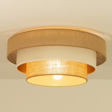 Plafoniera WENTA 1xE27/60W/230V Ø 50 cm iuta/beige