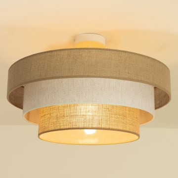 Plafoniera WENTA 1xE27/60W/230V Ø 50 cm juta/crema