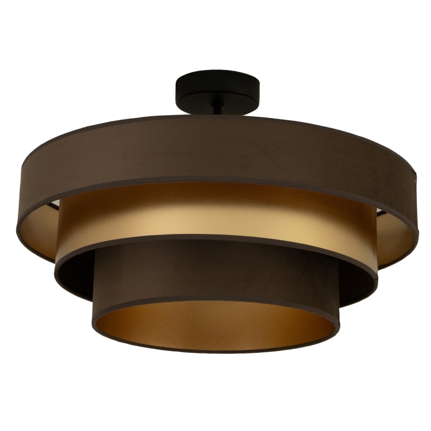 Plafoniera WENTA 1xE27/60W/230V Ø 50 cm marrone/oro