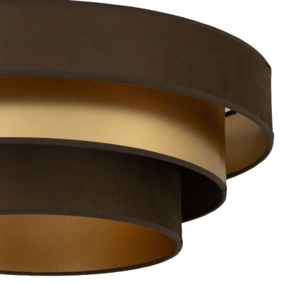 Plafoniera WENTA 1xE27/60W/230V Ø 50 cm marrone/oro