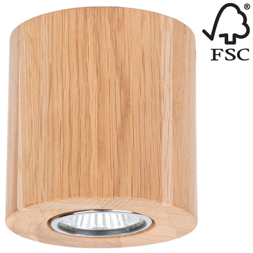 Plafoniera WOODDREAM 1xGU10/6W/230V - certificato FSC