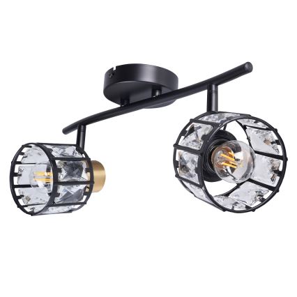 Plafoniera ZAHARA 2xE27/10W/230V nera