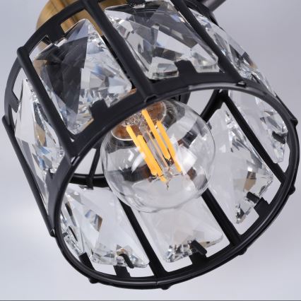 Plafoniera ZAHARA 2xE27/10W/230V nera