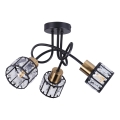 Plafoniera ZAHARA 3xE27/10W/230V nero
