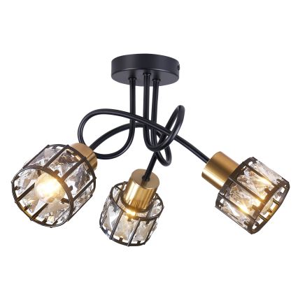 Plafoniera ZAHARA 3xE27/10W/230V nero