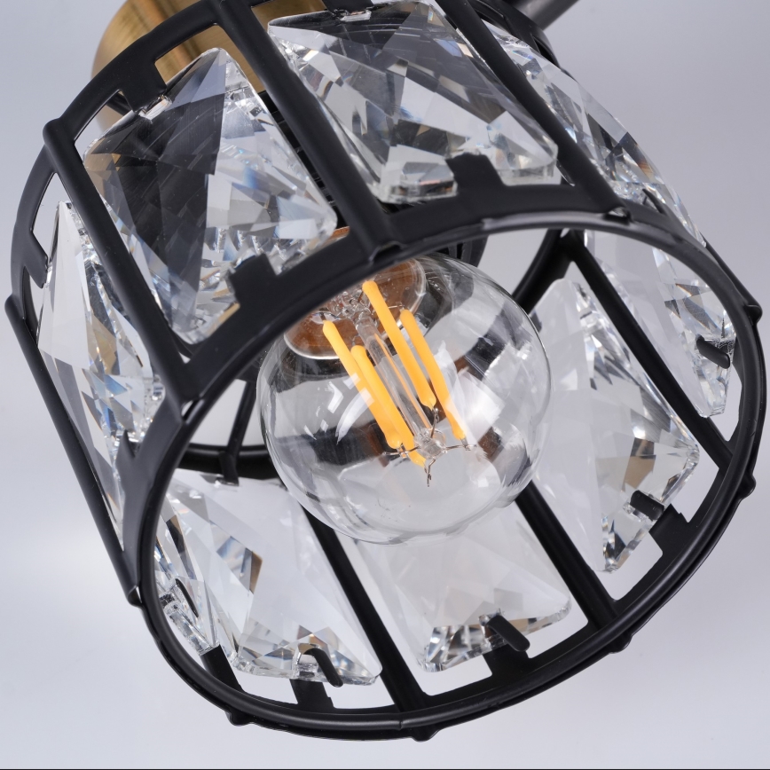 Plafoniera ZAHARA 3xE27/10W/230V nero