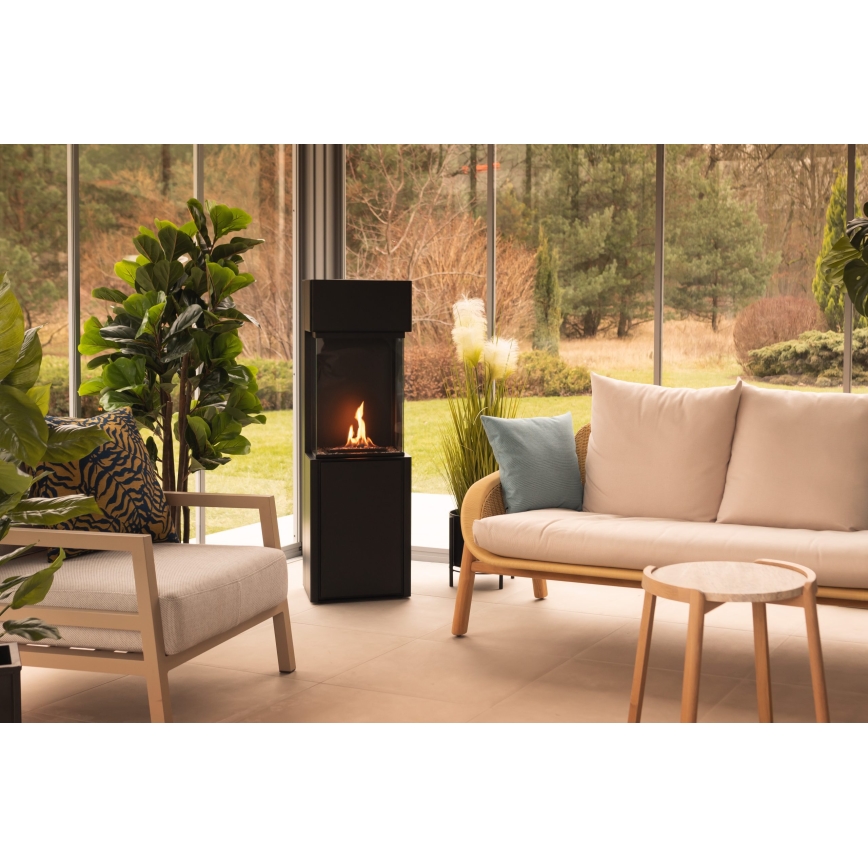 Planika - Caminetto BIO con telecomando 126,2x40 cm 3,5kW/230V nero