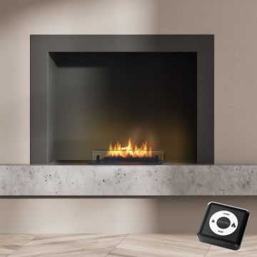 Planika - Camino a bioetanolo da incasso con telecomando 19,1x38 cm 2,5kW/230V nero