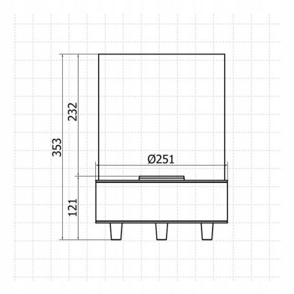 Planika - Caminetto BIO 36,3x25,1 cm 2,5kW beige