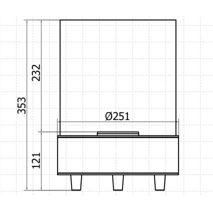 Planika - Caminetto BIO 35,3x25,1 cm 2,5kW nero