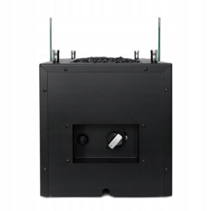 Planika - Caminetto a gas per esterni 41,4x69,8 cm 10kW 1xAAA nero + coperchio di protezione