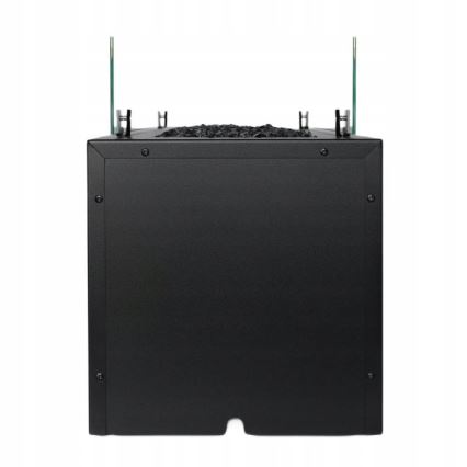 Planika - Caminetto a gas per esterni 41,4x69,8 cm 10kW 1xAAA nero + coperchio di protezione
