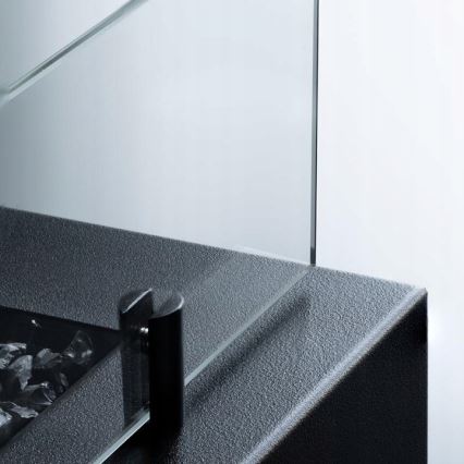 Planika - Caminetto a gas per esterni 41,4x69,8 cm 10kW 1xAAA nero + coperchio di protezione