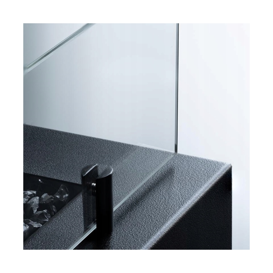 Planika - Caminetto a gas per esterni 41,4x69,8 cm 10kW 1xAAA nero + coperchio di protezione
