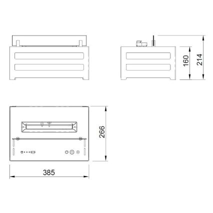 Planika - Caminetto BIO con telecomando 20,8x38,5 cm 2,5kW/230V nero