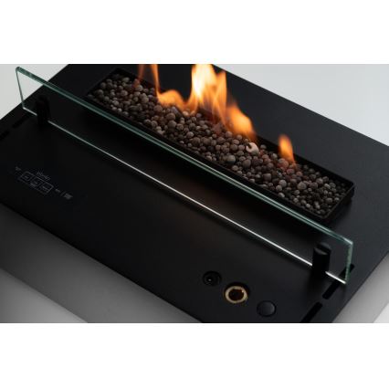 Planika - Integrato Caminetto BIO con telecomando 19,1x38 cm 2,5kW/230V nero