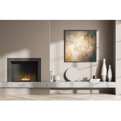 Planika - Camino a bioetanolo da incasso con telecomando 19,1x38 cm 2,5kW/230V nero