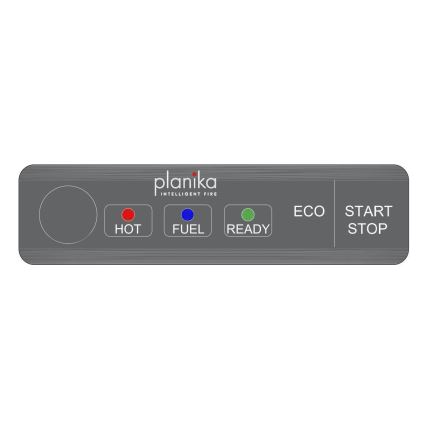 Planika - Camino a bioetanolo da incasso con telecomando 19,1x38 cm 2,5kW/230V nero