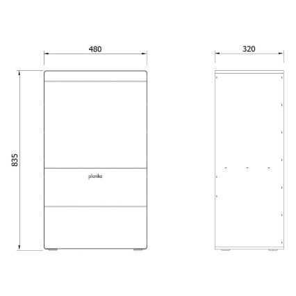 Planika - Caminetto BIO con telecomando 83,5x48 cm 2,5kW/230V nero