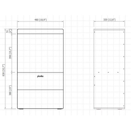 Planika - Camino a vapore acqueo con telecomando 83x48 cm 125W/230V nero