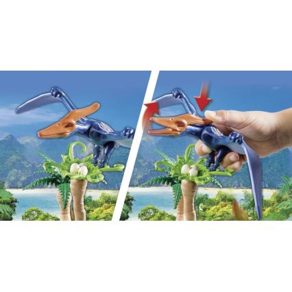 Playmobil - Set da costruzione per bambini elicottero con Pterodattilo 39 pz