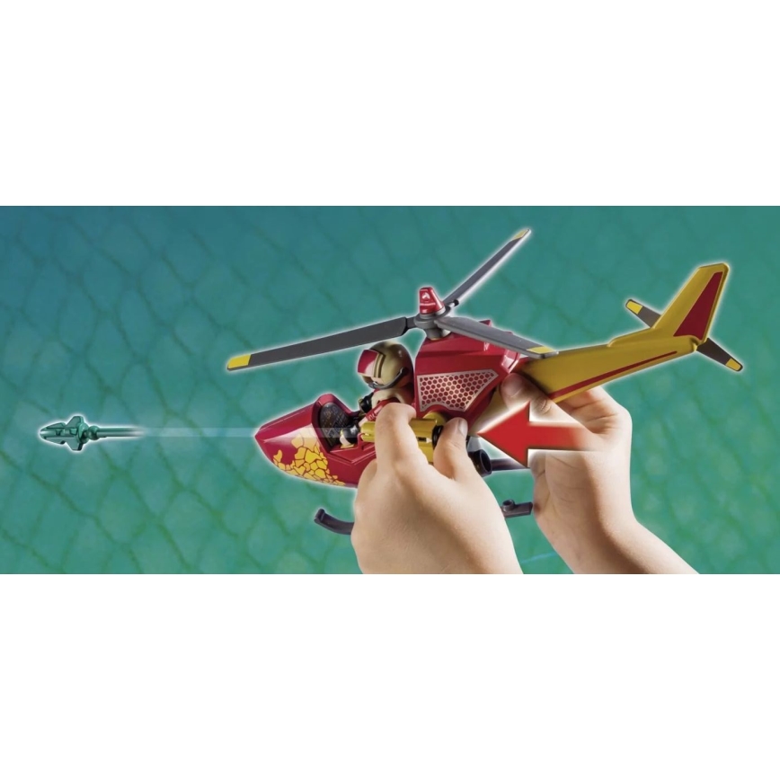 Playmobil - Set da costruzione per bambini elicottero con Pterodattilo 39 pz
