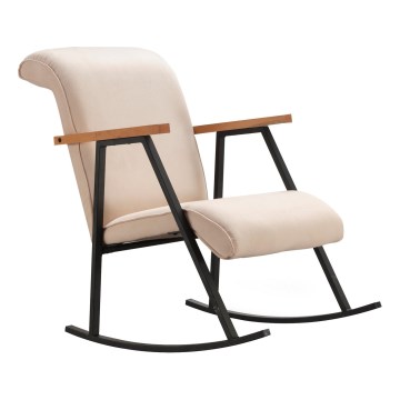 Poltrona a dondolo LUNI crema