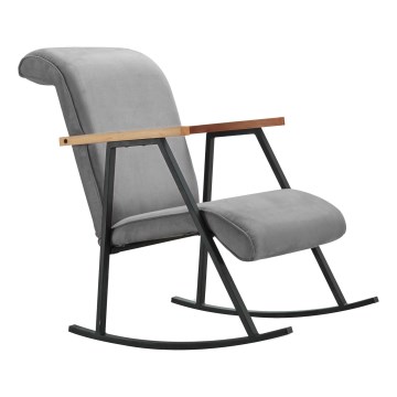 Poltrona a dondolo LUNI grigia