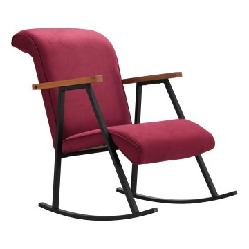 Poltrona a dondolo LUNI rossa