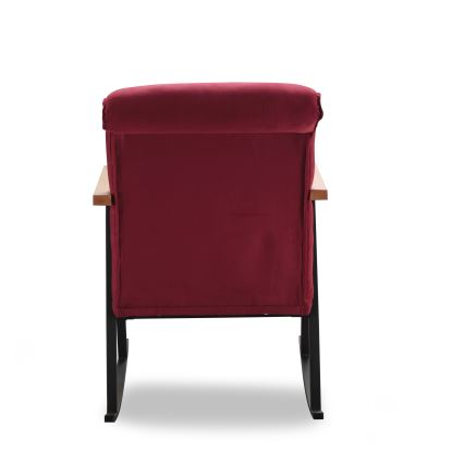 Poltrona a dondolo LUNI rossa