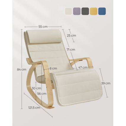 Poltrona a dondolo RESTLY beige