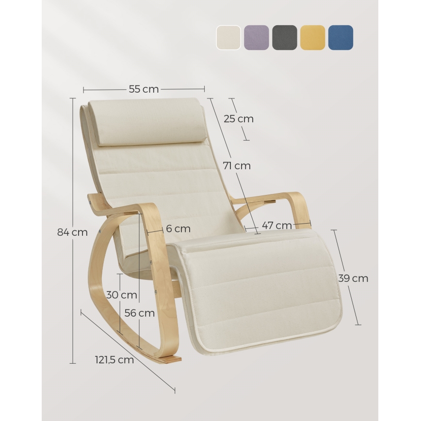 Poltrona a dondolo RESTLY beige