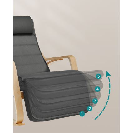 Poltrona a dondolo RESTLY grigio scuro