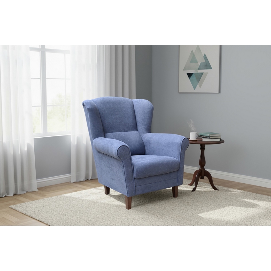 Poltrona con alette GALA blu