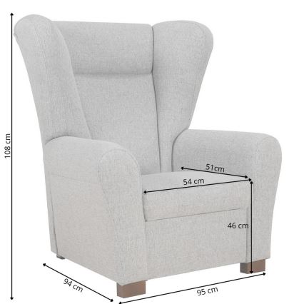 Poltrona con ali VIVA blu