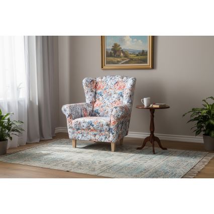 Poltrona con schienale a orecchie GALA multicolore