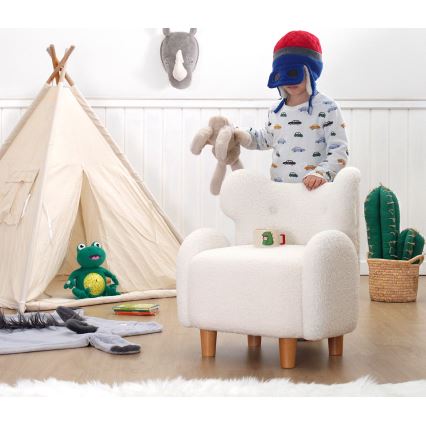Poltrona per bambini TOBI bianca